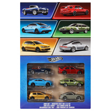 HOT WHEELS šešių europietiškų automodeliukų rinkinys (JBY79)