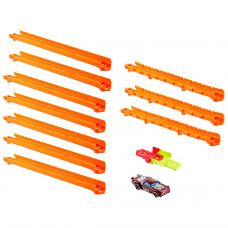 HOT WHEELS trasų prailginimų rinkinys + automodeliukas (JDW43)