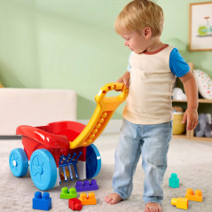 MEGA BLOKS kaladėlių rinkimo vežimėlis (JFR30)