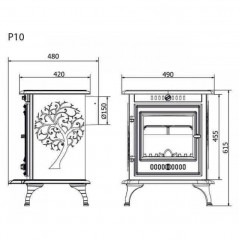 Ketaus krosnelė KAWMET P10 6.8 kW ECO