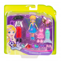 Polly Pocket lėlytė + rūbeliai ir aksesuarai