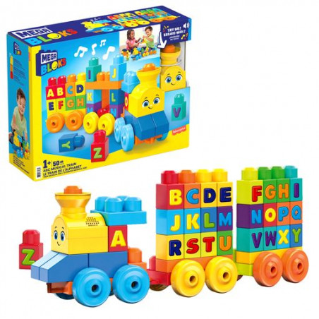 MEGA BLOKS Muzikinis abėcėles traukinys (50 det.)