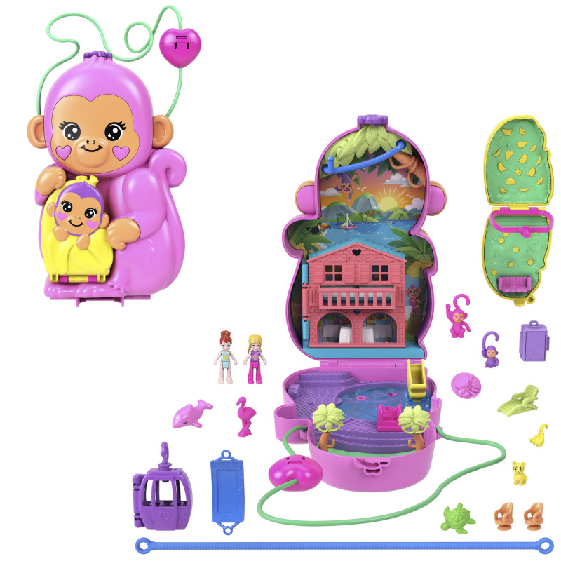 Polly Pocket beždžionėlės pramogų rinkinys (HWP04)