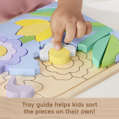 Fisher - price medinė dėlionė gėlės