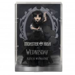 „Monster High X Wednesday“  lėlė Trečiadienė juoda suknele